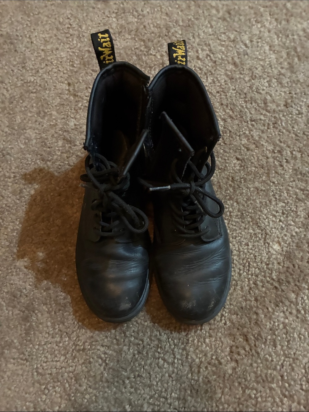 Steve Madden Black Lace-Up Kids Boots